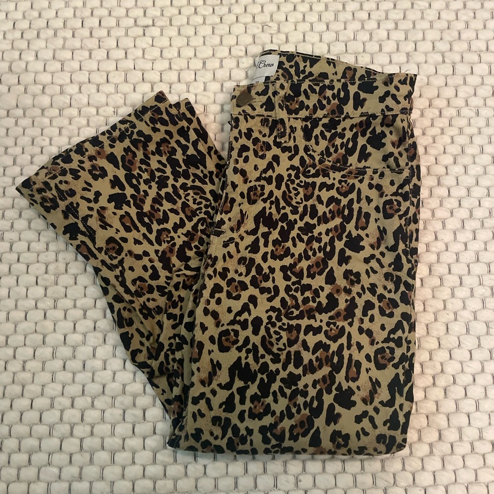 JCREW LEOPARD PRINT PANTS